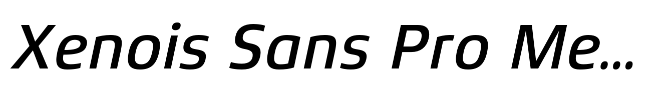 Xenois Sans Pro Medium Italic